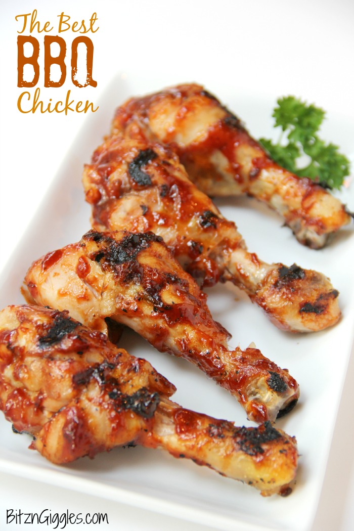 The Best BBQ Chicken- A special brine is the secret to this grilled BBQ chicken. It will produce the most flavorful and moist chicken you've ever tasted!
