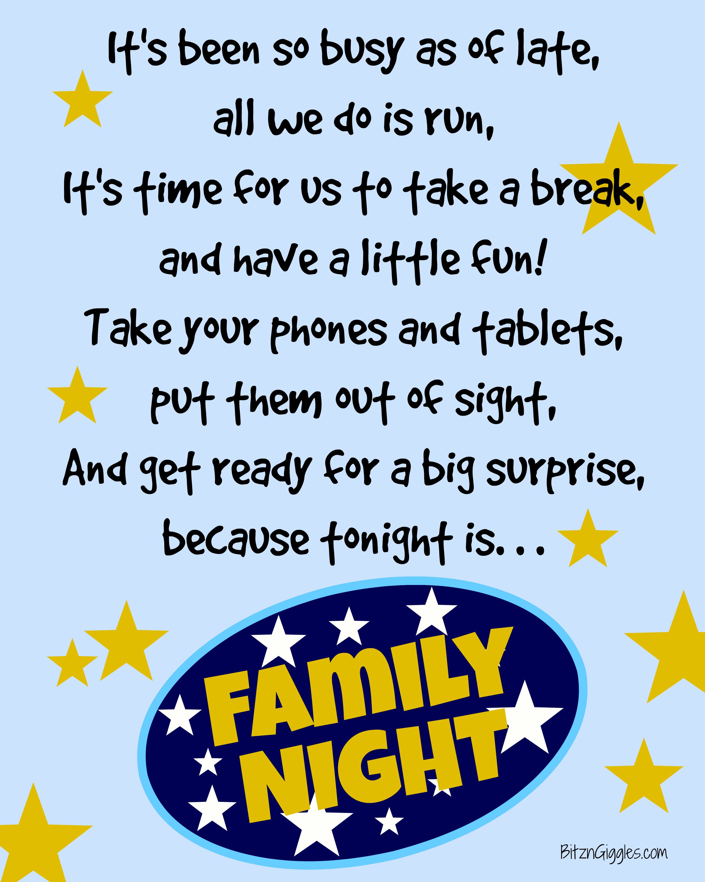 50 Ideas For Family Night - Time spent with family is SO important. Get some inspiration for YOUR family night from these ideas and download the FREE printable!