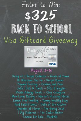Back to School Visa Gift Card Giveaway! Win $325!