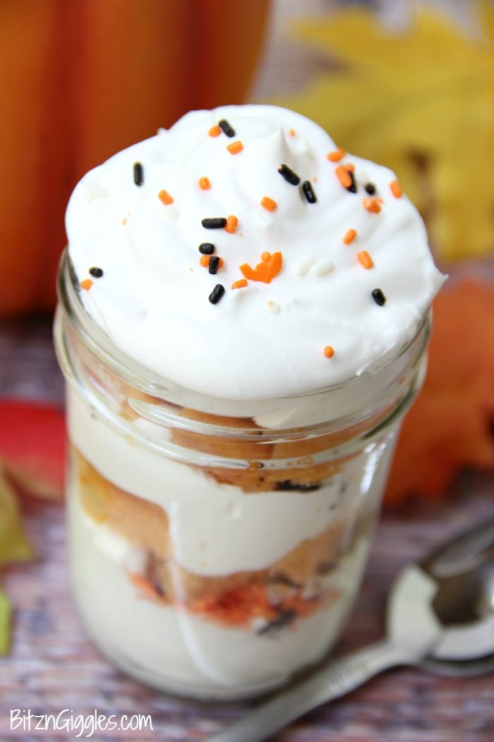 Mini Pumpkin Cakes - Create a trifle or some cute parfaits to welcome in the Fall!