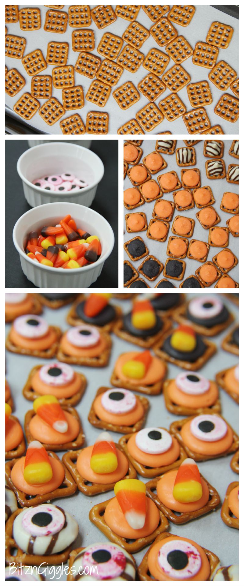 Halloween Pretzel Treats - A sweet and salty treat with a little bit of "spook!" Perfect for Halloween!