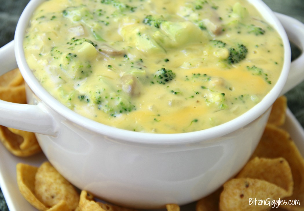 Broccoli Cheese Dip - Warm cheesy broccoli dip bursting with flavor! Perfect for parties!