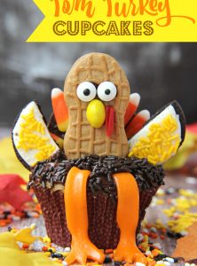 Tom Turkey Cupcakes - The cutest Thanksgiving dessert that will grace the table this year! These cupcakes make great projects for the classroom or at home!