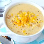 10 Minute Corn Chowder - A delicious, creamy chowder with simple ingredients that comes together in a matter of minutes!