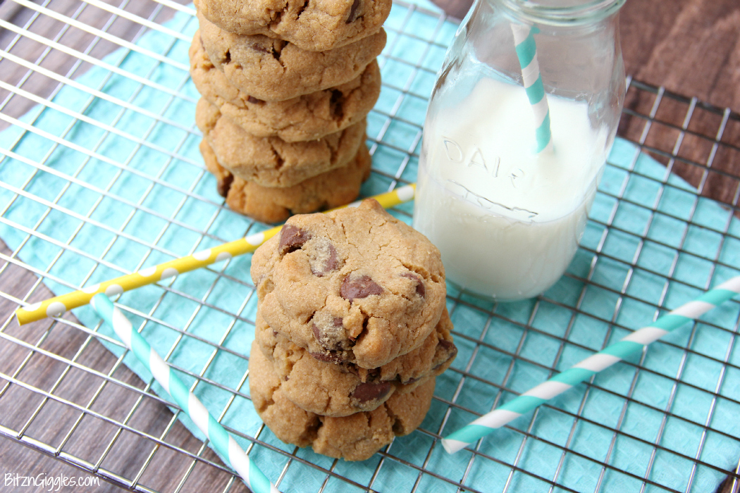 Chunky Dunks - Thick and chewy peanut butter and chocolate cookies perfect for milk dunking!