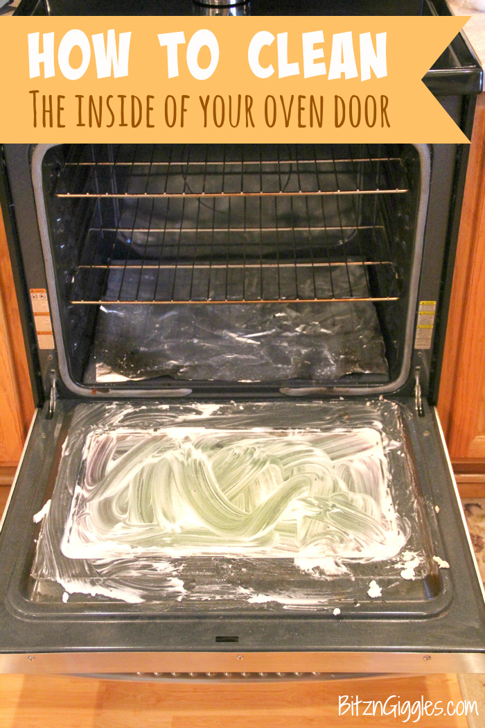 How to Clean the Inside of Your Oven Door - Wipe away years of built on grime with a natural , two-ingredient solution. Check out these great tips!