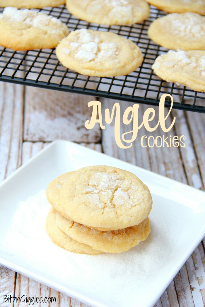 Angel Cookies - A soft and chewy vanilla cookie topped with a gorgeous sugar glaze.