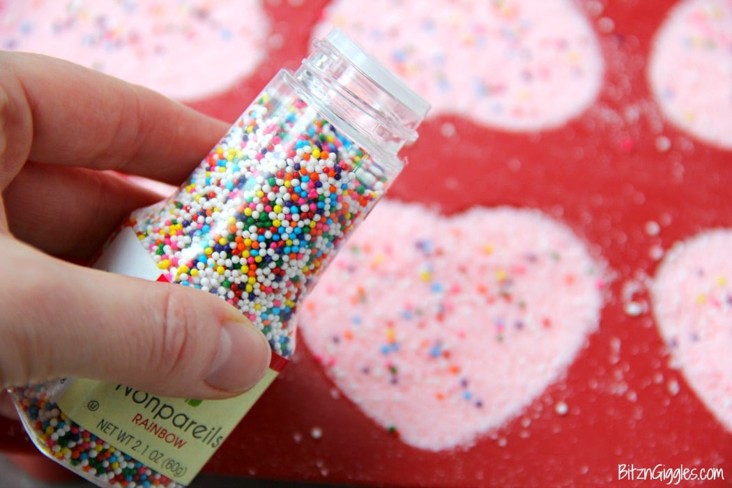 Rainbow Sprinkle Bath Bombs - Watch the rainbow appear when these bath bombs hit the water and start to fizz! They smell great, they're fun to make and they're soothing to the skin!