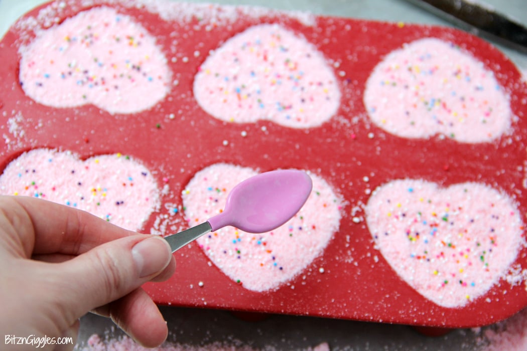 Rainbow Sprinkle Bath Bombs - Watch the rainbow appear when these bath bombs hit the water and start to fizz! They smell great, they're fun to make and they're soothing to the skin!