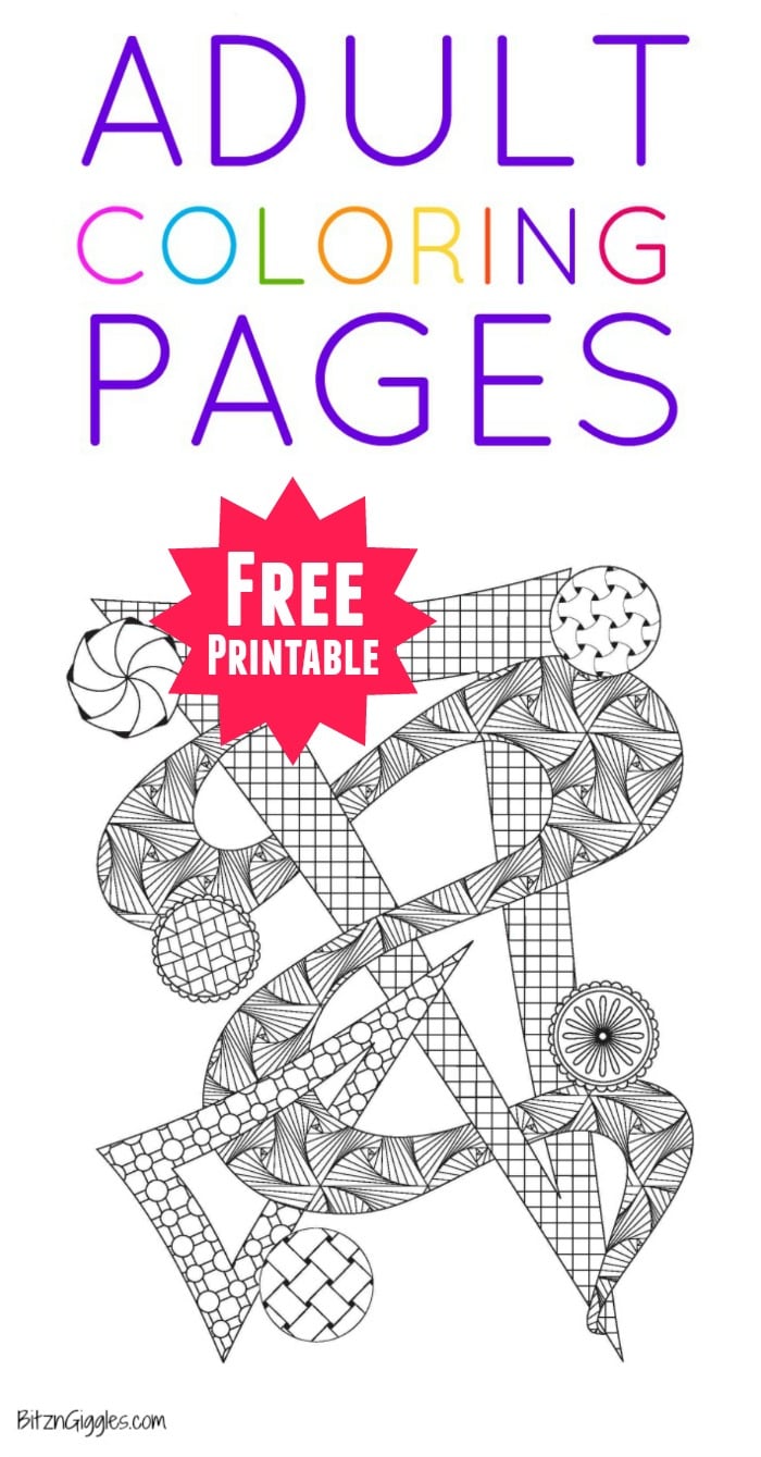 Free Printable Adult Coloring Pages Two fun designs to choose from A fun and