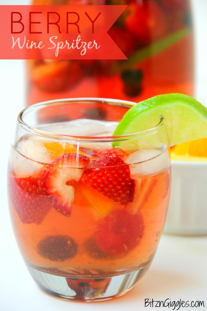 BBerry Wine Spritzer - A delicious, refreshing and light sparkling spritzer infused with fresh berries and citrus!