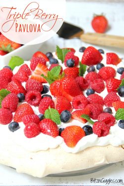 Triple Berry Pavlova - Bitz & Giggles