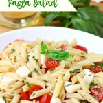 Caprese Pasta Salad - A quick and easy salad with the fresh tomatoes, mozzarella and basil! Yum!