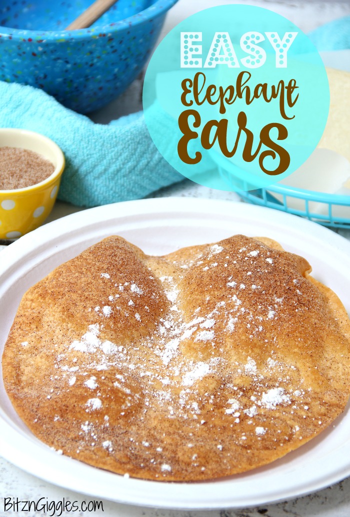 Easy Elephant Ears - All the goodness you get at the county fair just faster and easier!! You can make this treat in under 15 minutes!