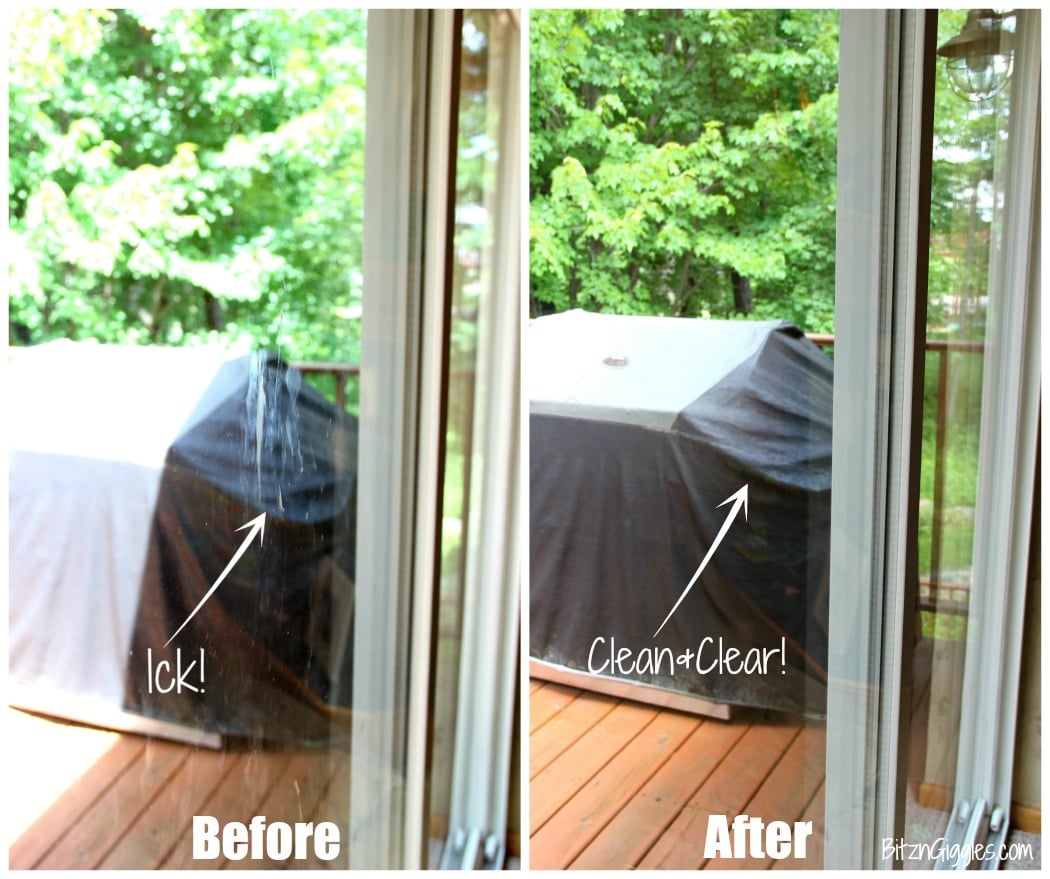 Heavy Duty Homemade Window Cleaner - a 3-ingredient window cleaner perfect for dirty outdoor windows and glass surfaces!