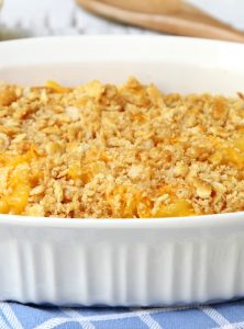 Ritz Cracker Macaroni and Cheese - This is some of the creamiest, cheesiest Mac and Cheese you will ever taste. I love the crunch of Ritz crackers on top!