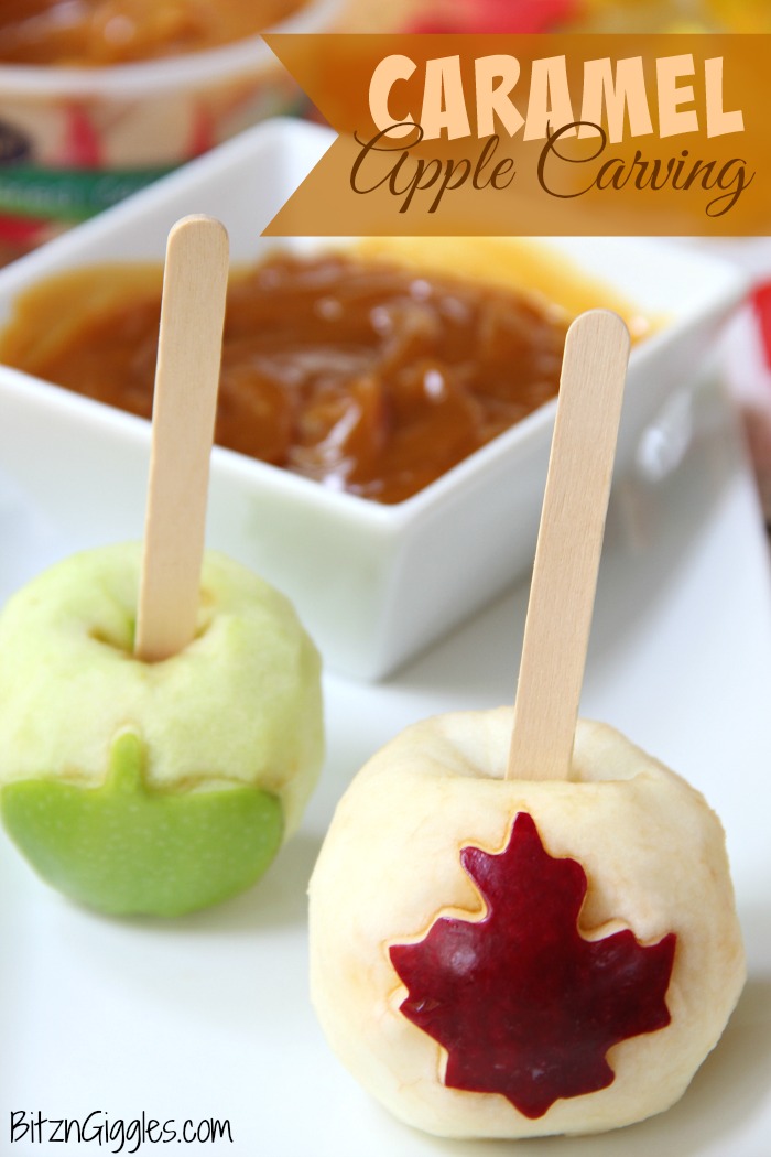 Caramel Apple Carving - Try your hand at some simple apple carving! Use mini cookie cutters to create shapes for delicious dipping fun!