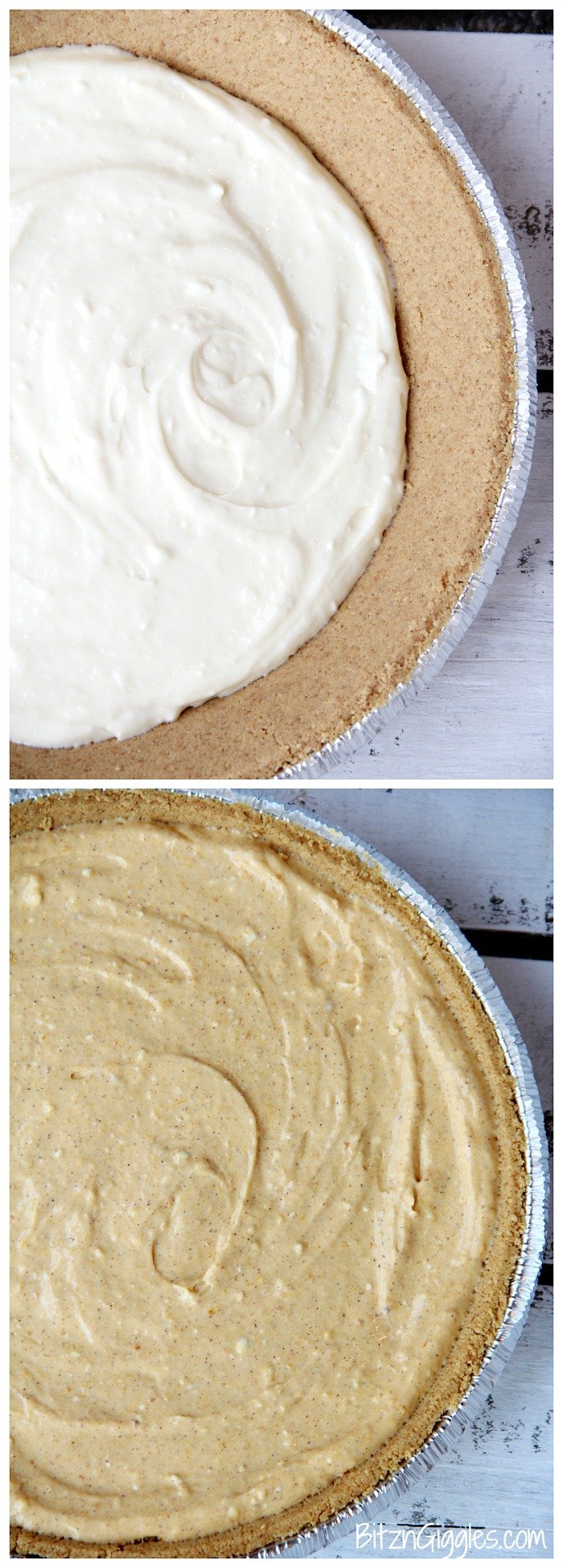 Cheesecake Pumpkin Pie - Quick and easy pumpkin pie with a creamy and delicious cheesecake layer!