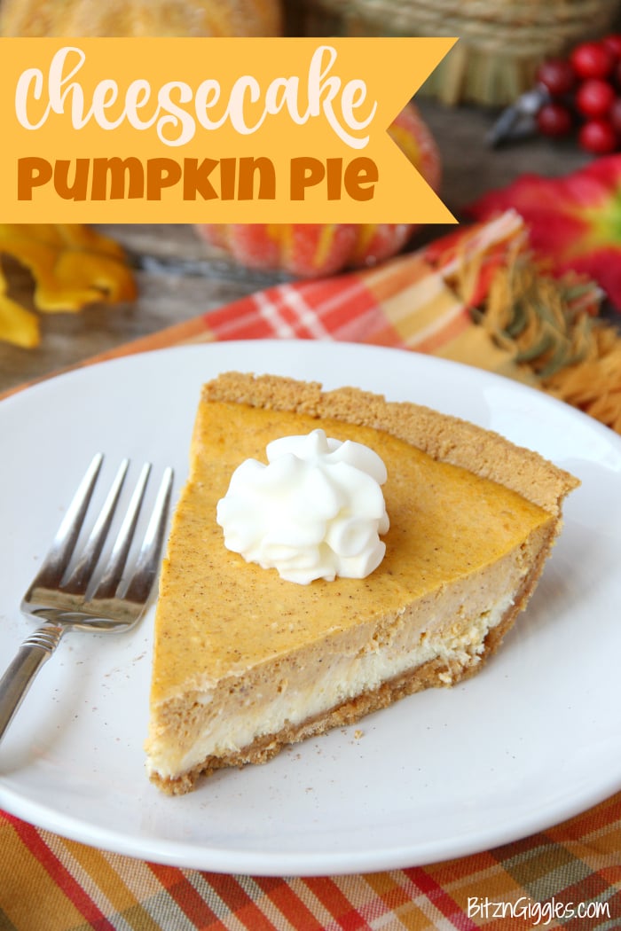 Cheesecake Pumpkin Pie - Bitz & Giggles