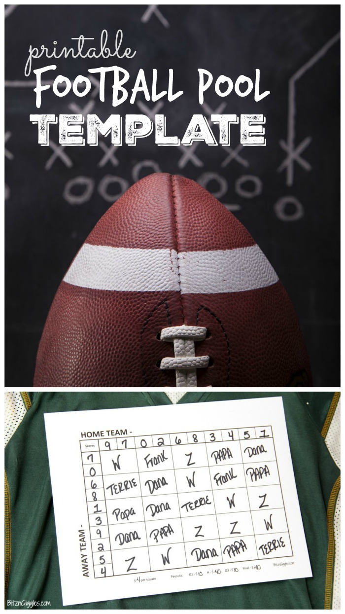 Printable Football Pool Template - Bring another level of excitement to your game day party!