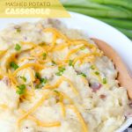 Twice Baked Red Potato Casserole - flavorful mashed potatoes you bake right in the oven!! Perfect for a crowd!