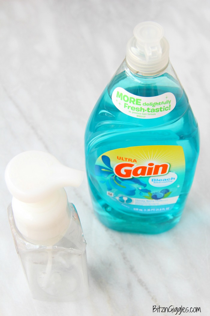 DIY Foaming Hand Soap - a two-ingredient foaming hand soap recipe you can make yourself. This will save you a ton of money! 
