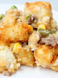 Tater Tot Casserole - A classic casserole that's both delicious and family-friendly! Comes together quickly with a few staple ingredients!