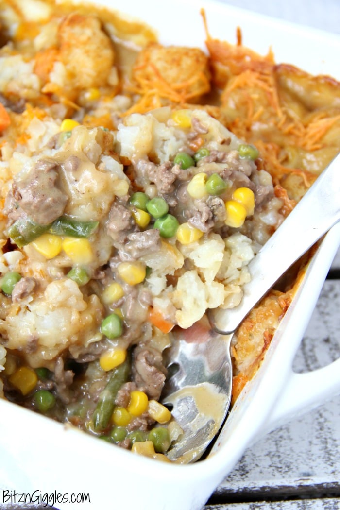 Tater Tot Casserole - Bitz & Giggles