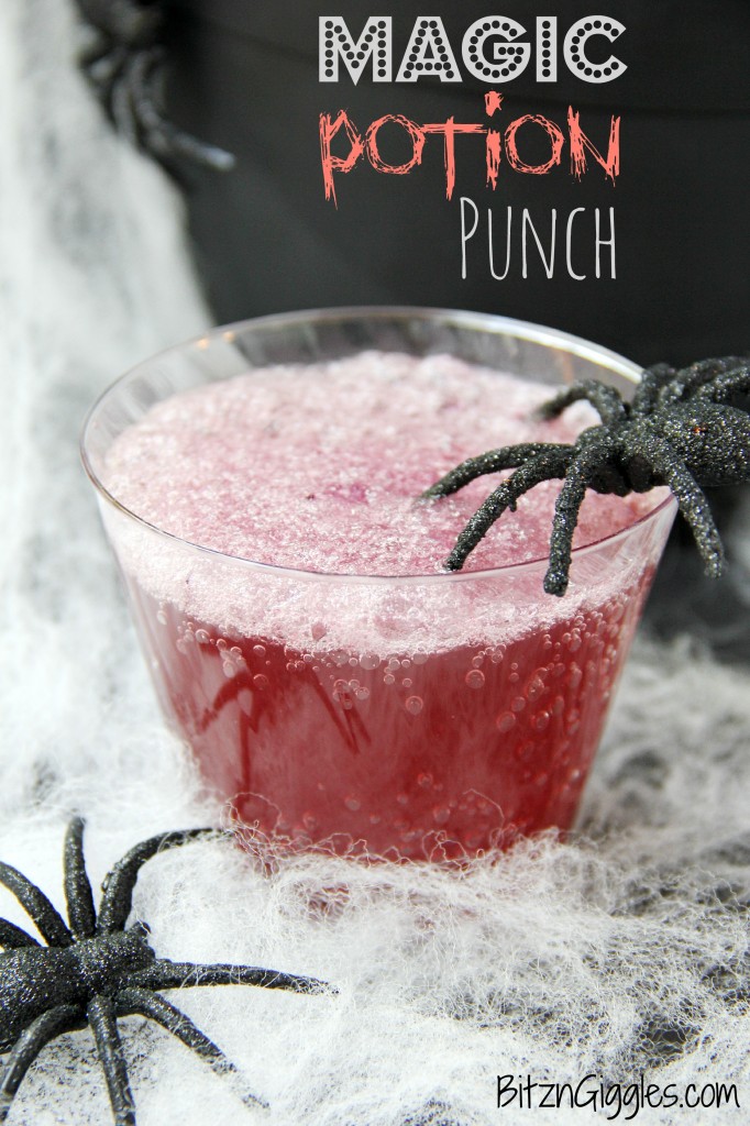 Magic Potion Punch - A magical punch that fizzes and bubbles when you add the secret ingredient. Tastes delicious, too! Great for mad scientist and Halloween parties or just anytime you need a little magic.