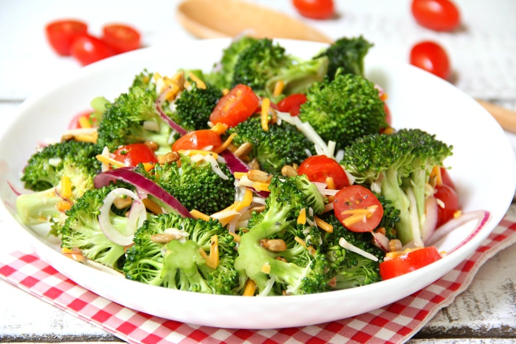 Broccoli and Tomato Salad - Bitz & Giggles