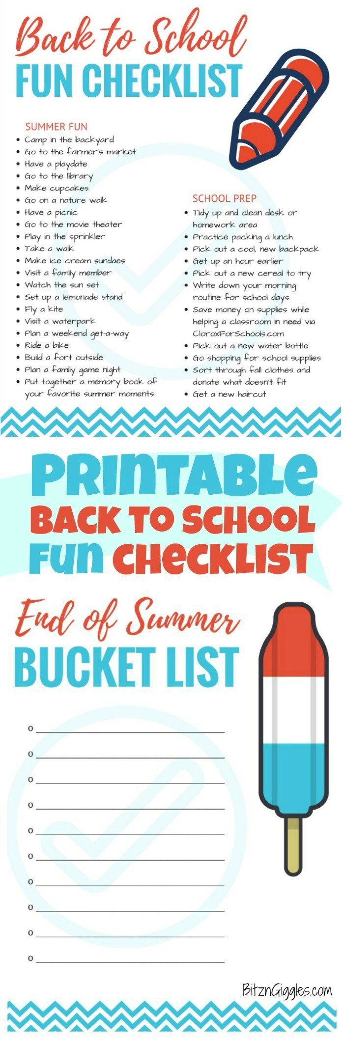 End of The Year Activities  Summer Time Bucket List Activities