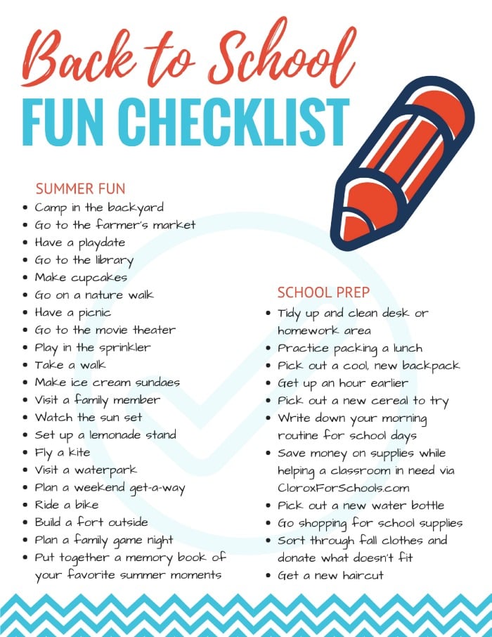 The End of Summer Checklist