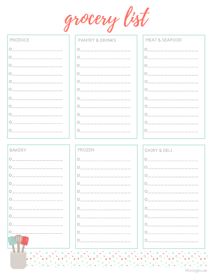 Printable Meal Planner & Grocery List - Free meal planner and grocery list printables to help stay organized and ready for the week ahead!