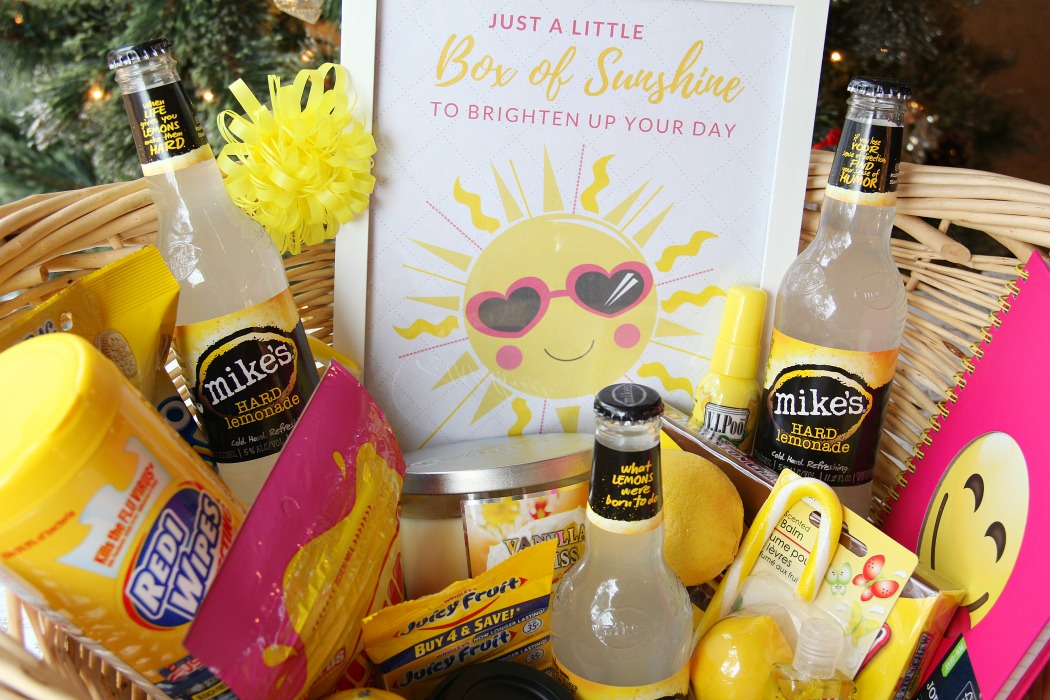 Box of Sunshine - Create a cheery box of "sunshine" filled with all kinds of goodies to make someone special smile. Comes with a free printable to include with your gift!