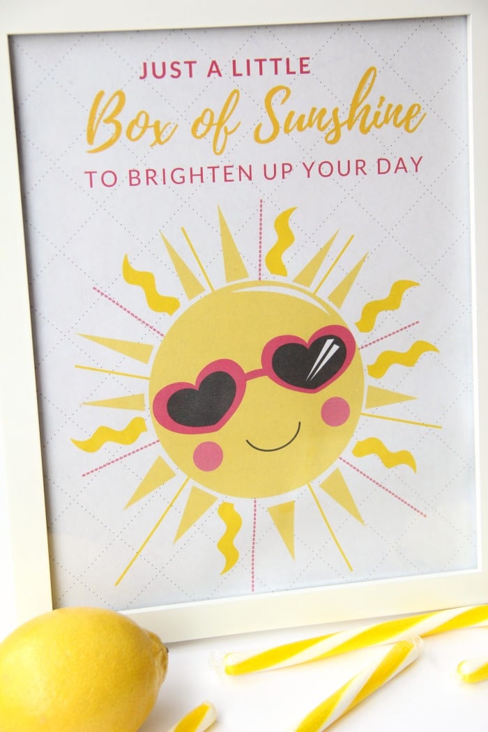 Box of Sunshine Printable