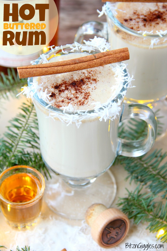 Hot Buttered Rum - This classic hot cocktail is sure to warm you up with a delicious combination of milk, rum and spices. So wonderful and creamy!