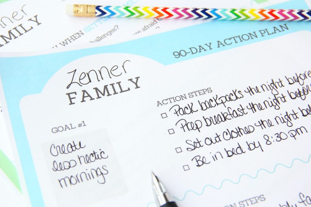 Family Goal Setting Printable - Bitz & Giggles