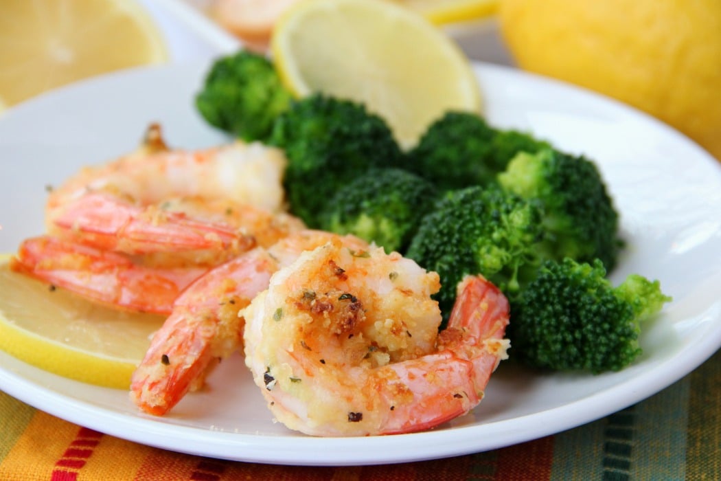 Air Fryer Parmesan Shrimp - Simple and flavorful garlic and parmesan air-fried shrimp, ready in 10 minutes!