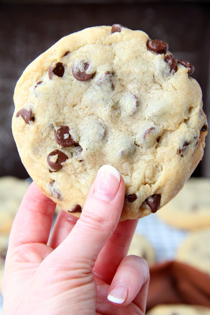 Mega Chocolate Chip Cookies - Your guests eyes will get as big as these cookies when they see and taste the soft, chewy deliciousness!
