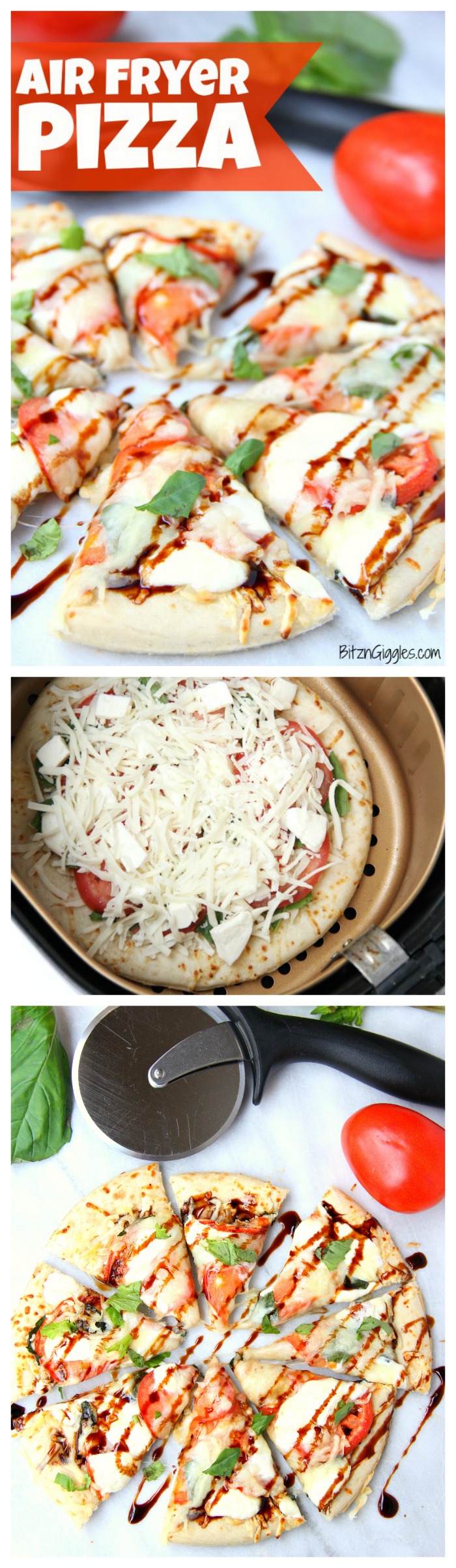 Air Fryer Pizza - Crispy and flavorful pizza baked right in the air fryer!
