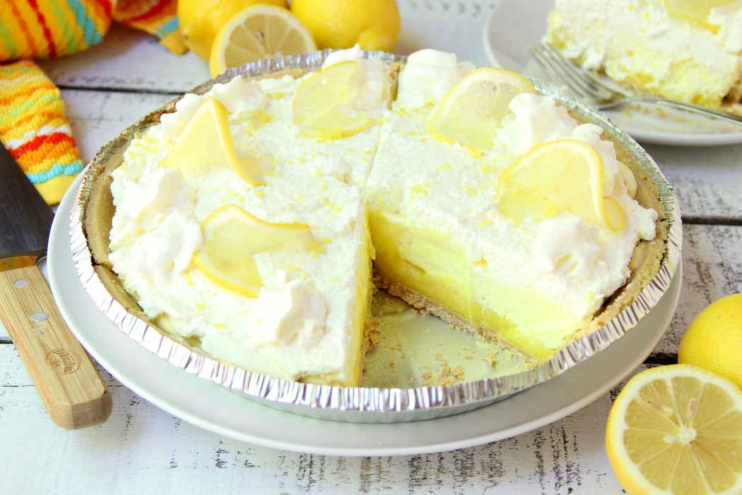 No Bake Lemon Pie - A fluffy and delicious 5-ingredient no-bake lemon pudding pie, perfect for celebrations and parties!