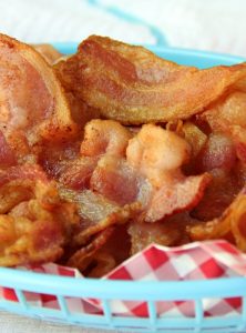 Air Fryer Bacon - Using an air fryer makes the most perfect, crispy bacon. And it's SO easy!!