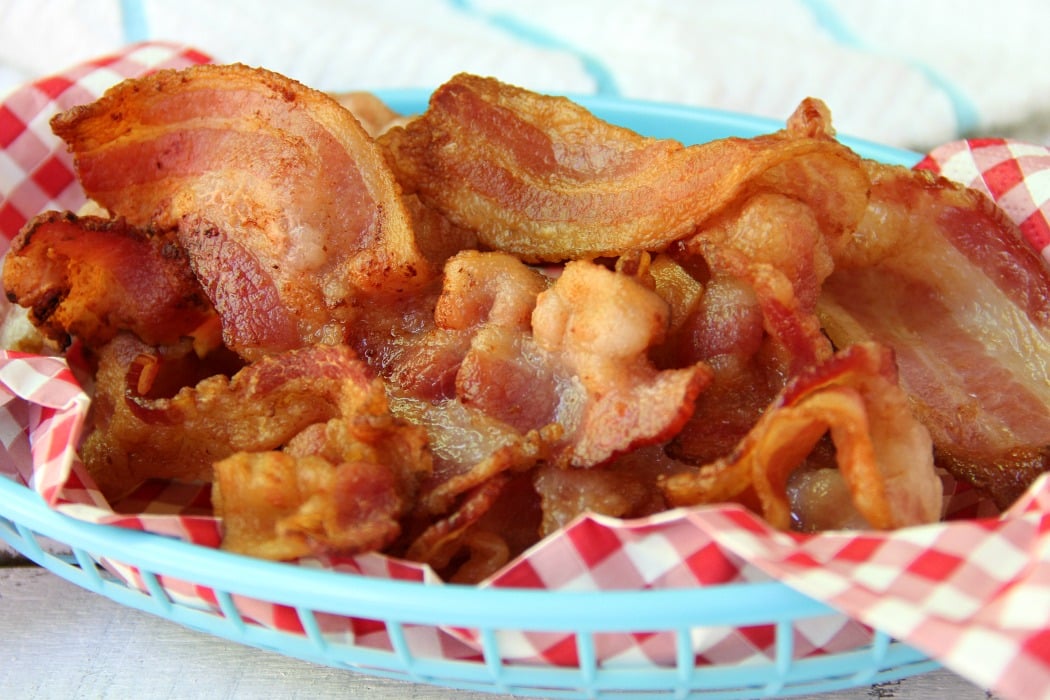 Air Fryer Bacon - Using an air fryer makes the most perfect, crispy bacon. And it's SO easy!!