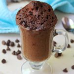 Easy Chocolate Mug Cake - Ready in 90 seconds! This mug cake is moist and delicious with melty chocolate fudge throughout!
