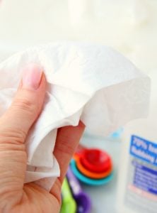 Homemade Disinfecting Wipes - If you love Clorox Disinfecting Wipes, you're going to love this DIY version! Affordable enough to keep a container in every room of your house!