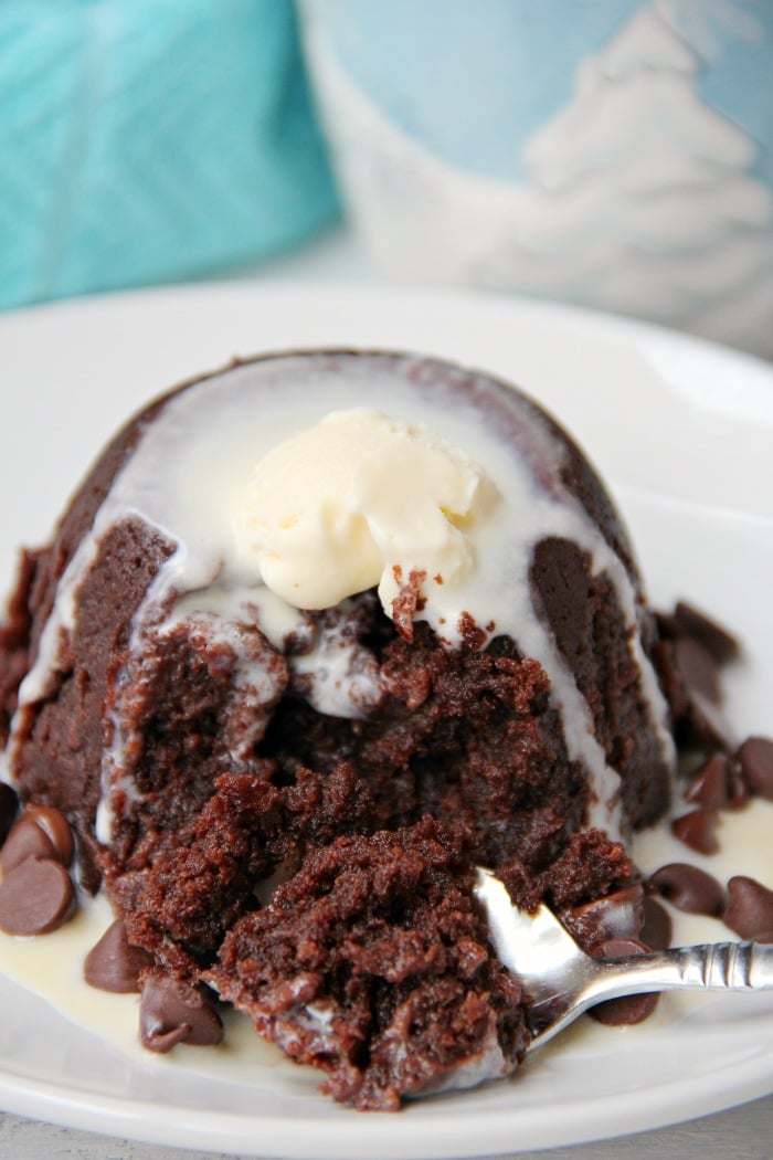 Ultimate Brownie in a Mug - This decadent, five-ingredient rich and fudgy brownie is made in the microwave and ready to enjoy in minutes!