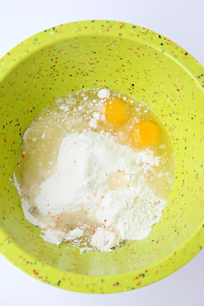 5-Ingredient Funfetti Cake Mix Cookies - Easy, moist, cake-like cookies decorated with M&Ms and sprinkles.