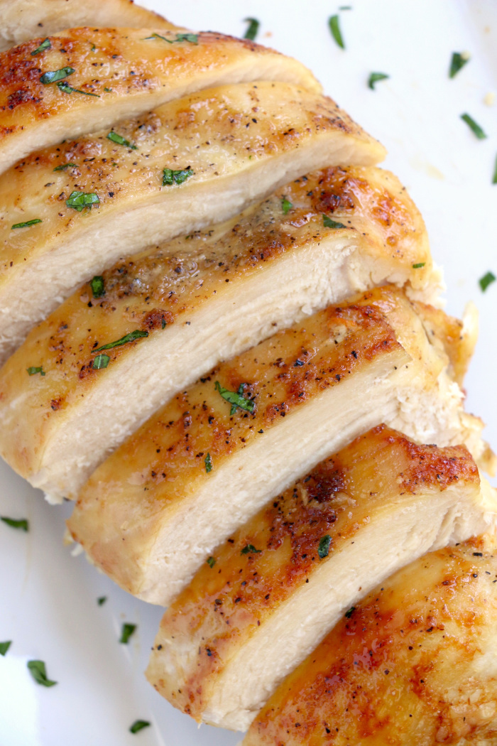 Air Fryer Chicken Breasts - Juicy and flavorful chicken breasts made right in the air fryer! Eat them on their own or add to salads, casseroles or other dishes!