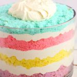 Easter Dessert Trifle - An easy and colorful spring trifle dessert made with white cake and a sweet creamy filling!