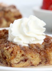 French Toast Bake - An easy, hassle-free overnight French toast casserole with a crunchy cinnamon-sugar topping!
